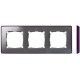 MARCO 3 ELEMENTOS COLOR ALUMINIO BASE MORADO SIMON 82 DETAIL 8201630-254