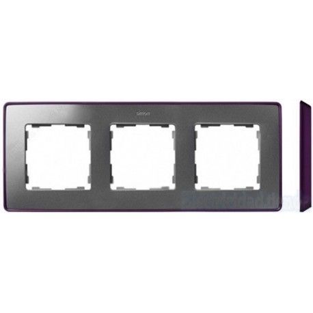 MARCO 3 ELEMENTOS COLOR ALUMINIO BASE MORADO SIMON 82 DETAIL 8201630-254