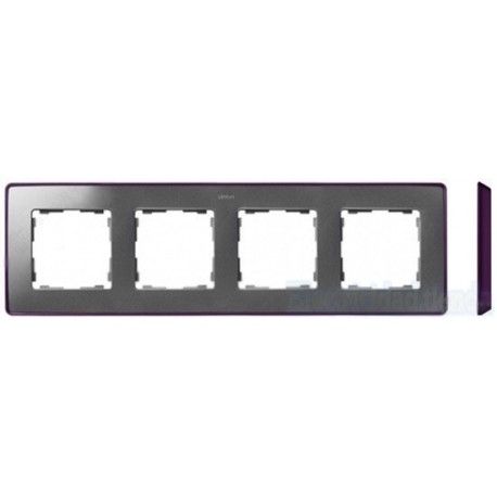 MARCO 4 ELEMENTOS COLOR ALUMINIO BASE MORADO SIMON 82 DETAIL 8201640-254