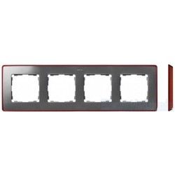 MARCO 4 ELEMENTOS COLOR ALUMINIO BASE ROJO SIMON 82 DETAIL 8201640-255
