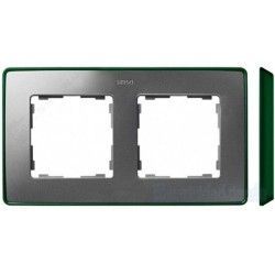 MARCO 2 ELEMENTOS COLOR ALUMINIO BASE VERDE SIMON 82 DETAIL 8201620-253