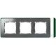 MARCO 3 ELEMENTOS COLOR ALUMINIO BASE VERDE SIMON 82 DETAIL 8201630-253