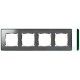 MARCO 4 ELEMENTOS COLOR ALUMINIO BASE VERDE SIMON 82 DETAIL 8201640-253