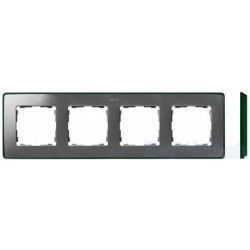 MARCO 4 ELEMENTOS COLOR ALUMINIO BASE VERDE SIMON 82 DETAIL 8201640-253
