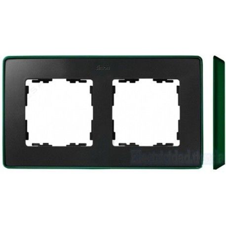 MARCO 2 ELEMENTOS COLOR GRAFITO BASE VERDE SIMON 82 DETAIL 8201620-250