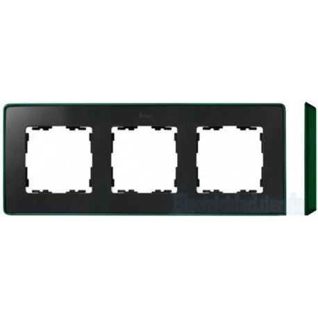 MARCO 3 ELEMENTOS COLOR GRAFITO BASE VERDE SIMON 82 DETAIL 8201630-250