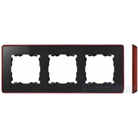MARCO 3 ELEMENTOS COLOR GRAFITO BASE ROJO SIMON 82 DETAIL 8201630-252