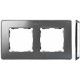 MARCO 2 ELEMENTOS COLOR ALUMINIO METAL BASE CROMO SIMON 82 DETAIL 8201620-093