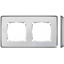 MARCO 2 ELEMENTOS COLOR BLANCO METAL BASE ALUMINIO SIMON 82 DETAIL 8201620-243