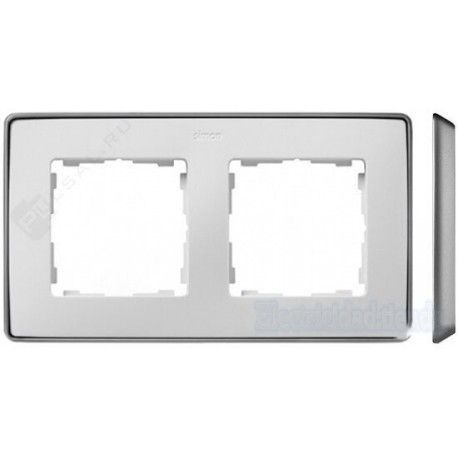 MARCO 2 ELEMENTOS COLOR BLANCO METAL BASE ALUMINIO SIMON 82 DETAIL 8201620-243