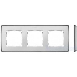 MARCO 3 ELEMENTOS COLOR BLANCO METAL BASE ALUMINIO SIMON 82 DETAIL 8201630-243