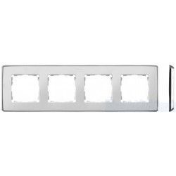 MARCO 4 ELEMENTOS COLOR BLANCO BASE CROMO SIMON 82 DETAIL 8201640-244