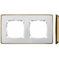 MARCO 2 ELEMENTOS COLOR BLANCO BASE ORO SIMON 82 DETAIL 8201620-245