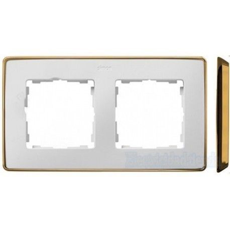 MARCO 2 ELEMENTOS COLOR BLANCO BASE ORO SIMON 82 DETAIL 8201620-245