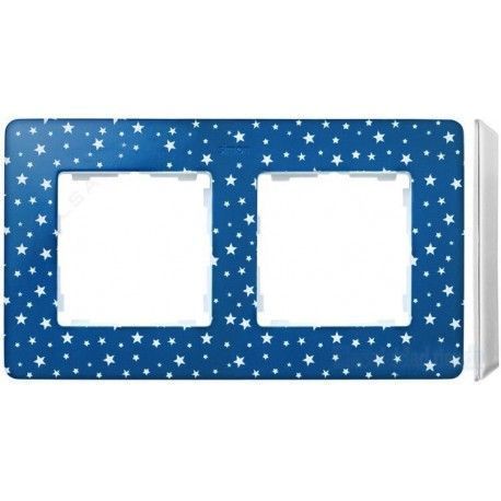 MARCO 2 ELEMENTOS COLOR ESTRELLAS AZUL BASE BLANCO SIMON 82 DETAIL 8200620-221