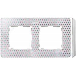 MARCO 2 ELEMENTOS COLOR TOPOS BLANCO BASE BLANCO SIMON 82 DETAIL 8200620-210