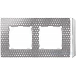 MARCO 2 ELEMENTOS COLOR TOPOS GRIS BASE BLANCO SIMON 82 DETAIL 8200620-211