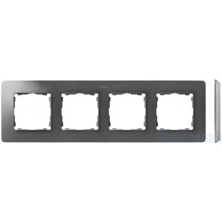 MARCO 4 ELEMENTOS COLOR ALUMINIO BASE BLANCO SIMON 82 DETAIL 8200640-093