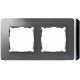 MARCO 2 ELEMENTOS COLOR ALUMINIO BASE NEGRO SIMON 82 DETAIL 8200620-293