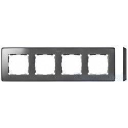 MARCO 4 ELEMENTOS COLOR ALUMINIO BASE NEGRO SIMON 82 DETAIL 8200640-293