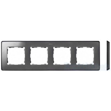 MARCO 4 ELEMENTOS COLOR ALUMINIO BASE NEGRO SIMON 82 DETAIL 8200640-293