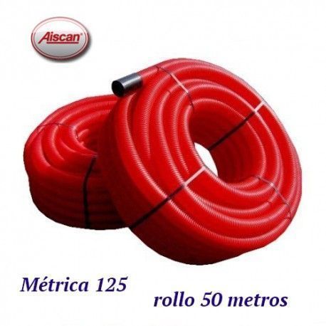 Tubo corrugado rojo para señalización métrica 90 Aiscan