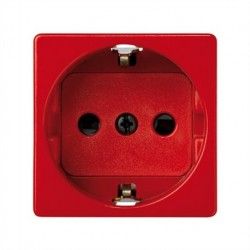 BASE ENCHUFE SCHUKO  EMBORNAMIENTO RAPIDO ROJO SIMON