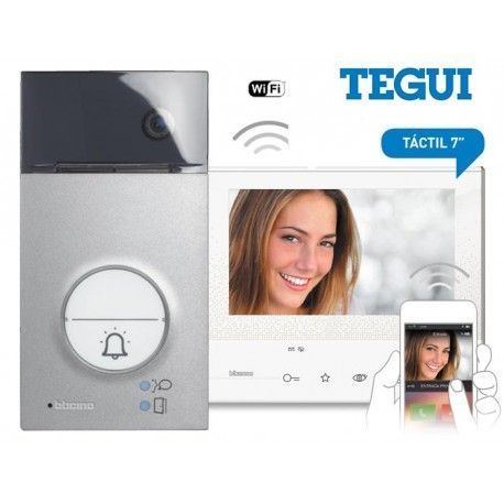 KIT VÍDEO PORTERO 2 HILOS COLOR MANOS LIBRES WIFI + LINEA 3000 TEGUI 363911