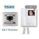 KIT DE VIDEO PORTERO CONVENCIONAL 2 VIVIENDAS MONITOR COLOR SERIE 7 TEGUI 375047