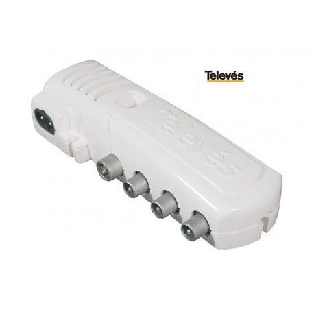 AMPLIFICADOR DE VIVIENDA CONECTOR CEI 1 ENTRADA 4 SALIDAS + TV TELEVES 552940