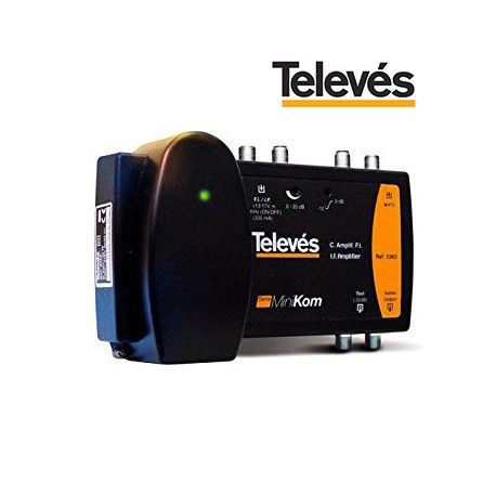 CENTRAL AMPLIFICACION DE LINEA SAT 2 ENTRADAS 1 SALIDA MINIKOM TELEVES 5363