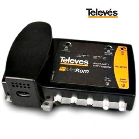 CENTRAL AMPLIFICACION DE LINEA MATV 1 ENTRADA 1 SALIDA MINIKOM TELEVES 537302