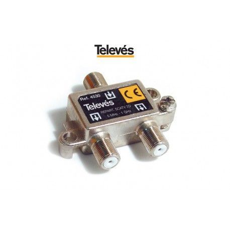 REPARTIDOR INTERIOR DE 2 DIRECCIONES 4DB 5/1000MHZ TELEVES 4530