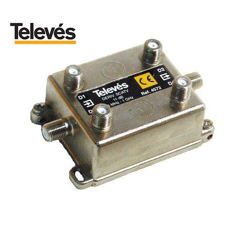 DERIVADOR INTERIOR 4 DIRECCIONES 11DB 5/1000MHZ TELEVES 4572