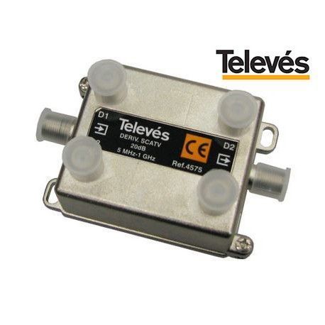 DERIVADOR INTERIOR 4 DIRECCIONES 20DB 5/1000MHZ TELEVES 4575