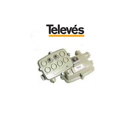 DERIVADOR PARA EXTERIOR 2 SALIDAS 17DB Y 5/8 EN PASO 5/1000MHZ TELEVES 4605