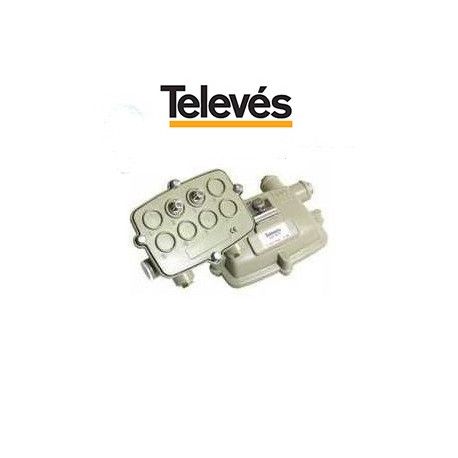 DERIVADOR PARA EXTERIOR 2 SALIDAS 20DB Y 5/8 EN PASO 5/1000MHZ TELEVES 4606