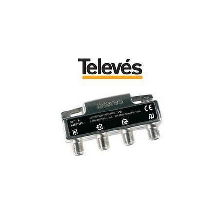 DERIVADOR INTERIOR 2 DIRECCIONES 15DB TIPO A CONECTORES F TELEVES 5131