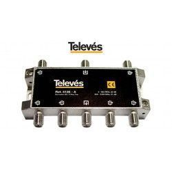 DERIVADOR INTERIOR 6 DIRECCIONES 20DB TIPO A CONECTORES F TELEVES 5136