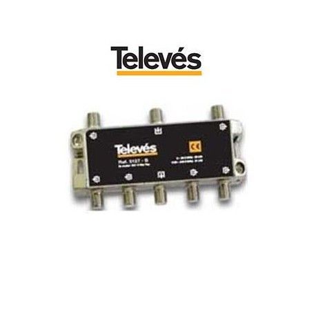 DERIVADOR INTERIOR 6 DIRECCIONES 24DB TIPO B CONECTORES F TELEVES 5137