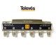 DERIVADOR INTERIOR 4 DIRECCIONES 24DB CONECTOR F TELEVES 5144