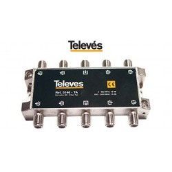 DERIVADOR INTERIOR 8 DIRECCIONES 18DB TIPO TA CONECTOR F TELEVES 5146