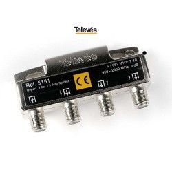REPARTIDOR 3 SALIDAS 7/9DB 5/2400MHZ CONECTORES F TELEVES 5151