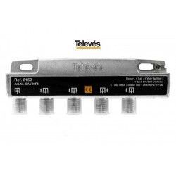 REPARTIDOR 4 SALIDAS 7,5/10DB 5/2400MHZ TELEVES 5152