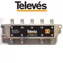 REPARTIDOR 7 DIRECCIONES 12/14DB+ PAU CONECTORES F TELEVES 5161