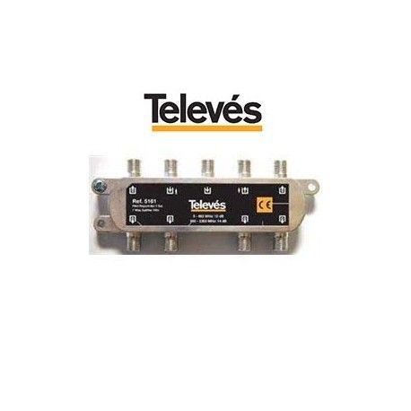 REPARTIDOR 7 DIRECCIONES 12/14DB+ PAU CONECTORES F TELEVES 5161