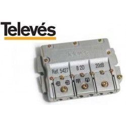 DERIVADOR CON BRIDA 2 SALIDAS 20DB TIPO B EASYF TELEVES 5427