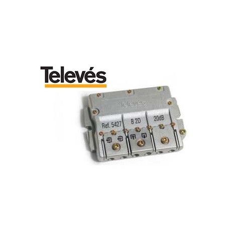 DERIVADOR CON BRIDA 2 SALIDAS 20DB TIPO B EASYF TELEVES 5427
