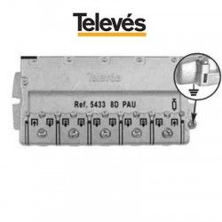 REPARTIDOR 8 DIRECCIONES 13/16DB + PAU EASYF TELEVES 5433