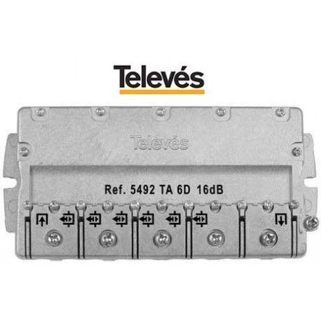 DERIVADOR 6 DIRECCIONES TV-SAT 16DB EASYF TELEVES 5492
